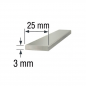Pletina 25x3mm de aluminio