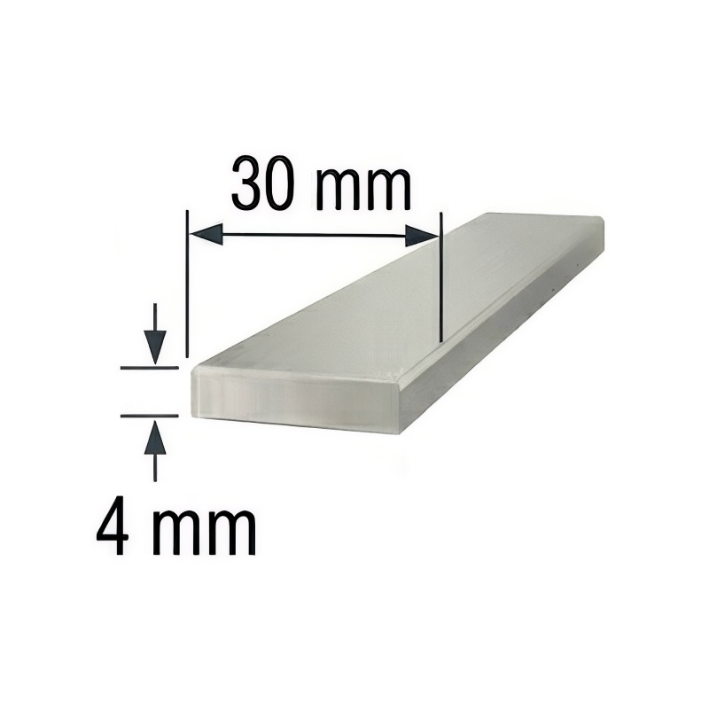 Pletina 30x4mm de aluminio