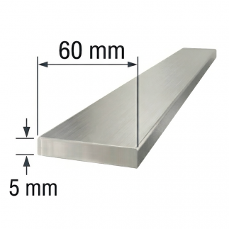Pletina 60x5mm de aluminio