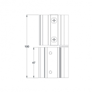 Bisagra para aluminio canal antiguo