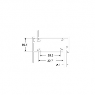 Bisagra para aluminio canal antiguo