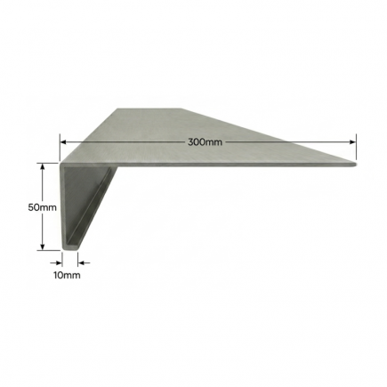 Vierteaguas de aluminio 300mm Modelo 2