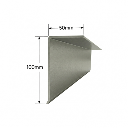 Vierteaguas de aluminio 50 x 100mm