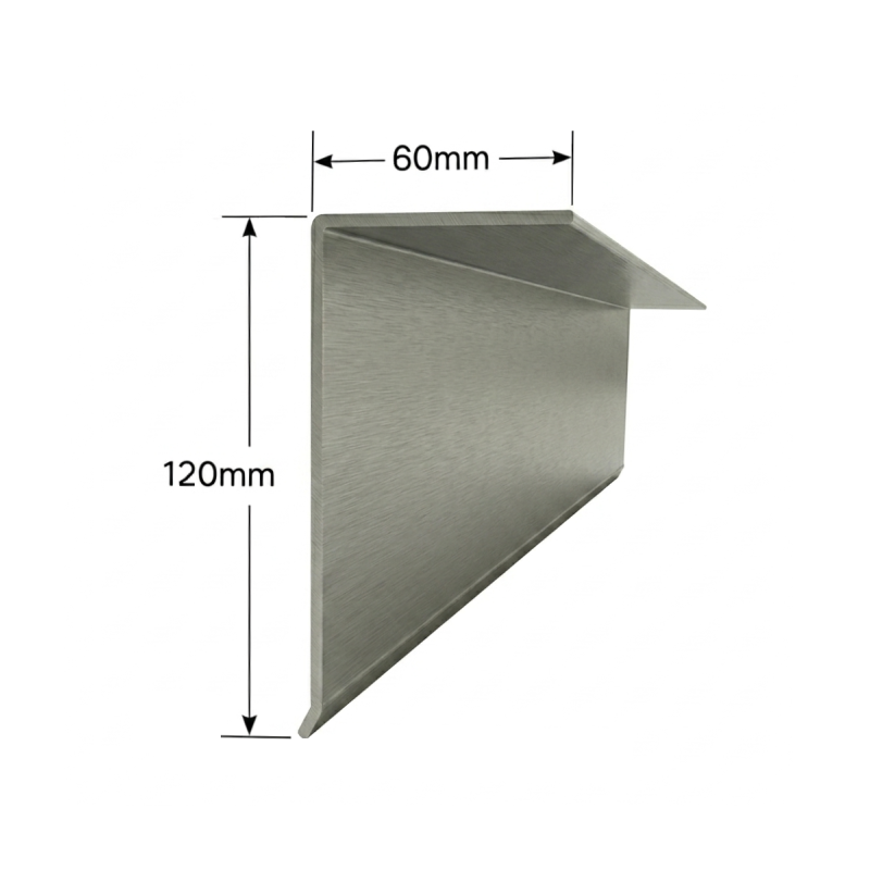 Vierteaguas de aluminio 60 x 120mm