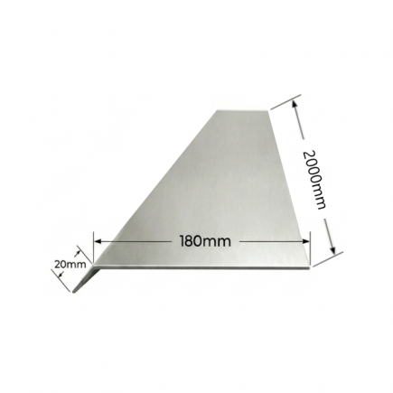 Vierteaguas de aluminio 180 x 2000mm Mod. 1