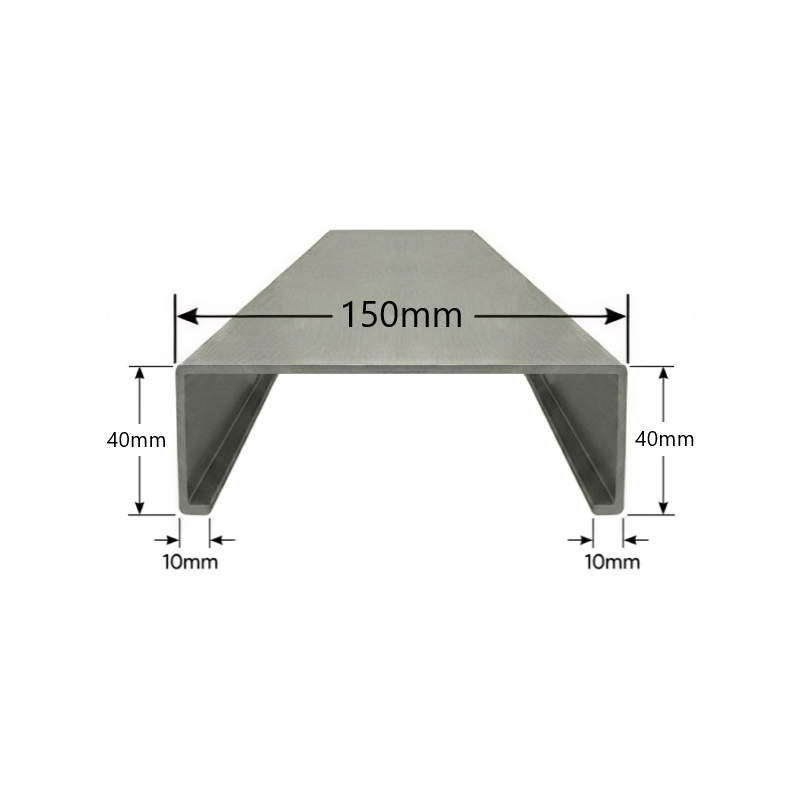 Albardilla de aluminio 150mm - Modelo 1