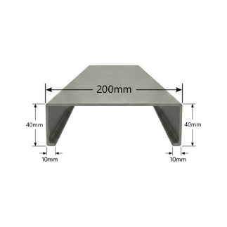 Albardilla de aluminio 200mm - Modelo 1