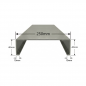 Albardilla de aluminio 250mm - Modelo 1 Albardilla de aluminio 250mm - Modelo 1