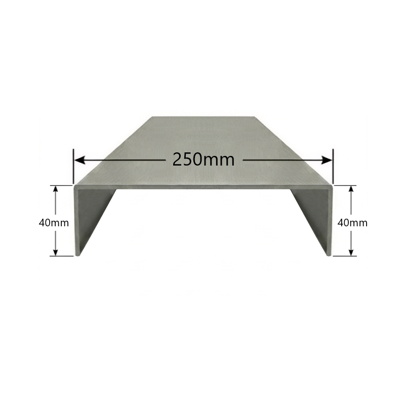 Albardilla de aluminio 250mm - Modelo 2