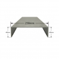 Albardilla de aluminio 250mm - Modelo 2