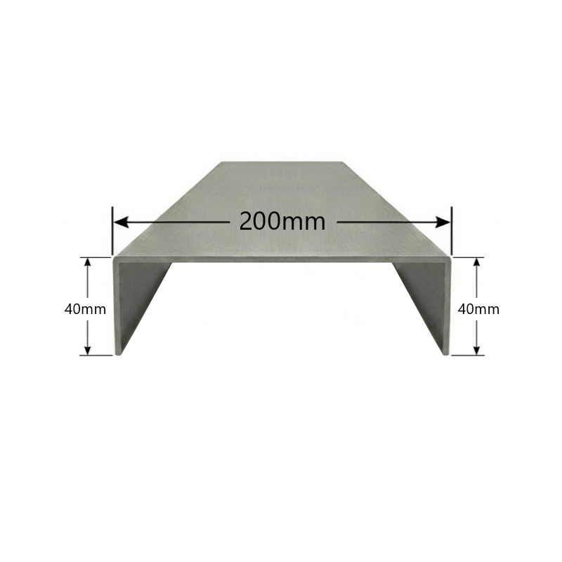 Albardilla de aluminio 200mm - Modelo 2