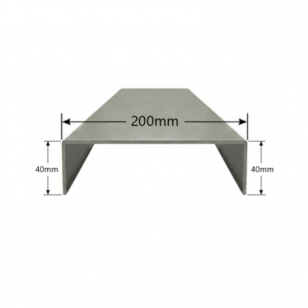 Albardilla de aluminio 200mm - Modelo 2
