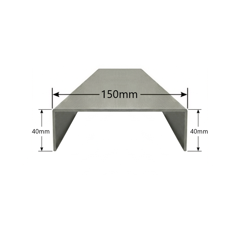 Albardilla de aluminio 150mm - Modelo 2