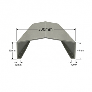Albardilla de aluminio 300mm - Modelo 3