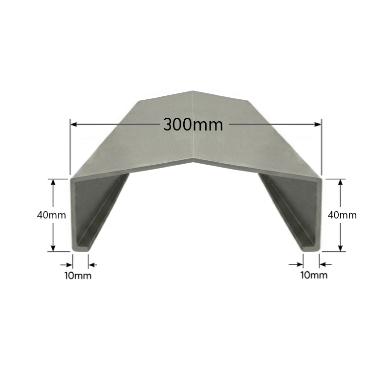 Albardilla de aluminio 300mm - Modelo 3 Albardilla de aluminio 300mm - Modelo 3