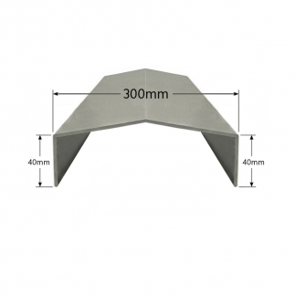 Albardilla de aluminio 300mm - Modelo 4