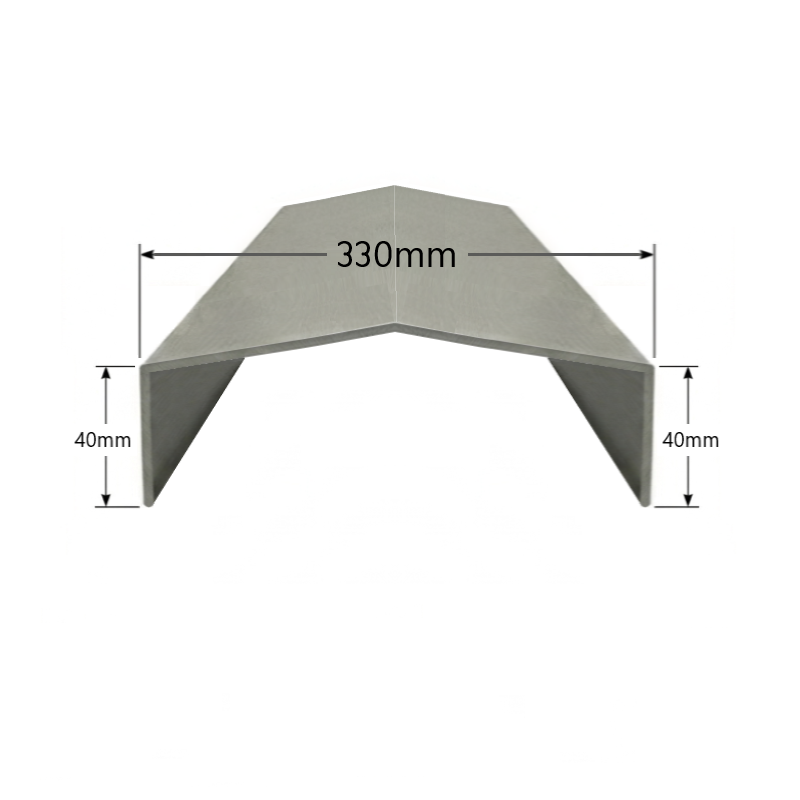 Albardilla de aluminio 330mm - Modelo 4 Albardilla de aluminio 330mm - Modelo 4