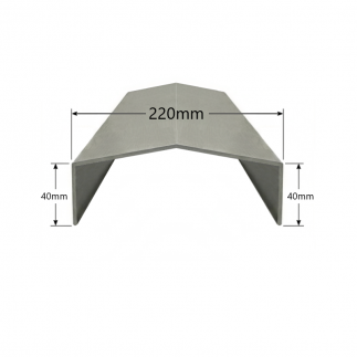 Albardilla de aluminio 220mm - Modelo 4