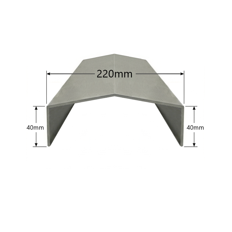 Albardilla de aluminio 220mm - Modelo 4
