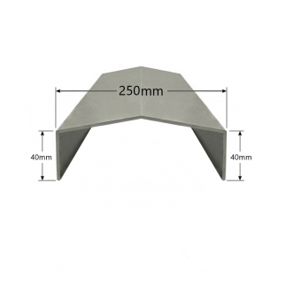 Albardilla de aluminio 250mm - Modelo 4