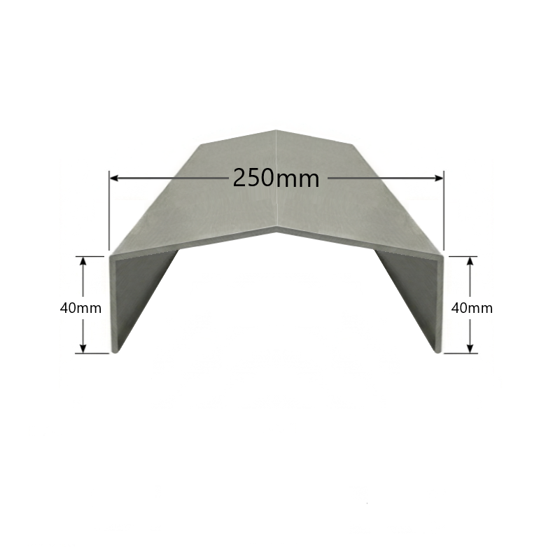 Albardilla de aluminio 250mm - Modelo 4