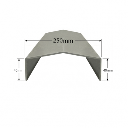 Albardilla de aluminio 250mm - Modelo 4