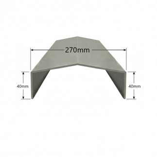 Albardilla de aluminio 270mm - Modelo 4
