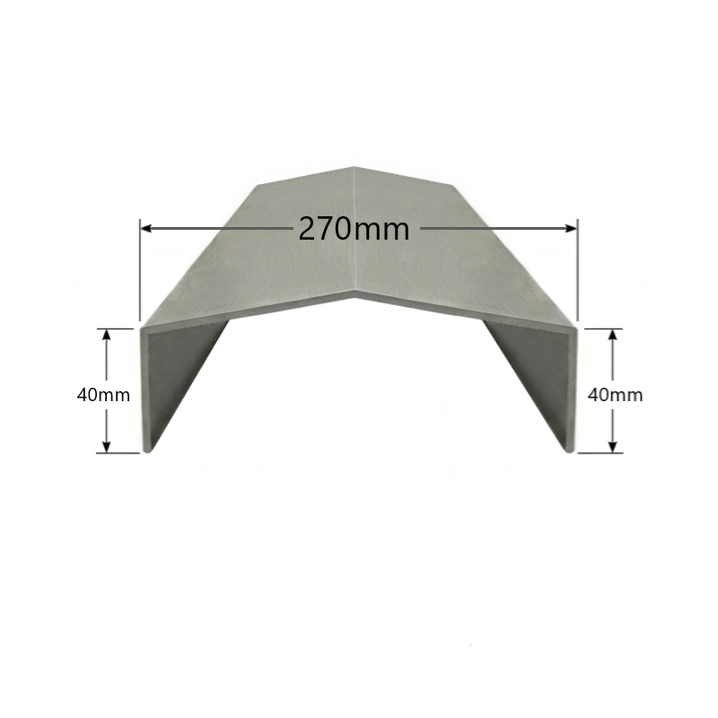 Albardilla de aluminio 270mm - Modelo 4 Albardilla de aluminio 270mm - Modelo 4