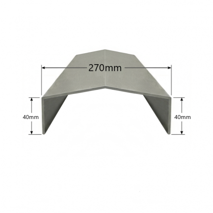 Albardilla de aluminio 270mm - Modelo 4