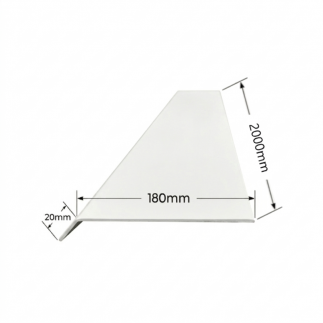 Vierteaguas de aluminio 180 x 2000mm Mod. 1