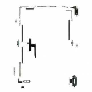Kit oscilobatiente para puerta de aluminio de una hoja