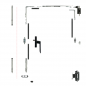 Kit oscilobatiente para puerta de aluminio de dos hojas Kit oscilobatiente para puerta de aluminio de dos hojas