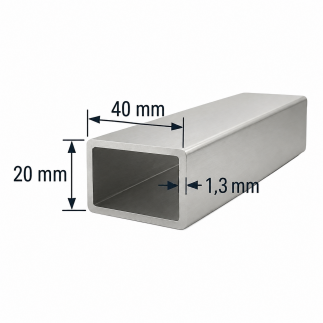 Tubo de Aluminio 40x20mm a medida | Alubama