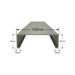 Albardilla de aluminio 150mm - Modelo 1