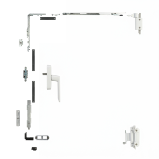 Kit oscilobatiente 1 hoja para ventanas de aluminio