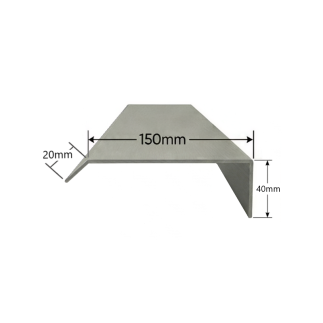 Visera de aluminio 150mm Modelo 6