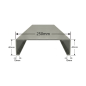 Albardilla de aluminio 250mm - Modelo 1 Albardilla de aluminio 250mm - Modelo 1